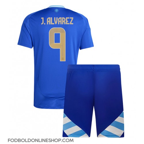 Argentina Julian Alvarez #9 Udebane Trøje Børn Copa America 2024 Kortærmet (+ Korte bukser)